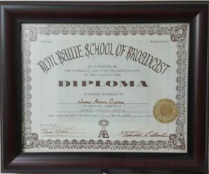James Diploma - Ron Bailie School of Broadcast